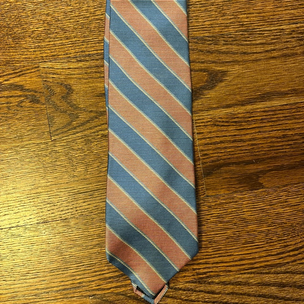Brooks Brothers Blue and Pink Striped Tie